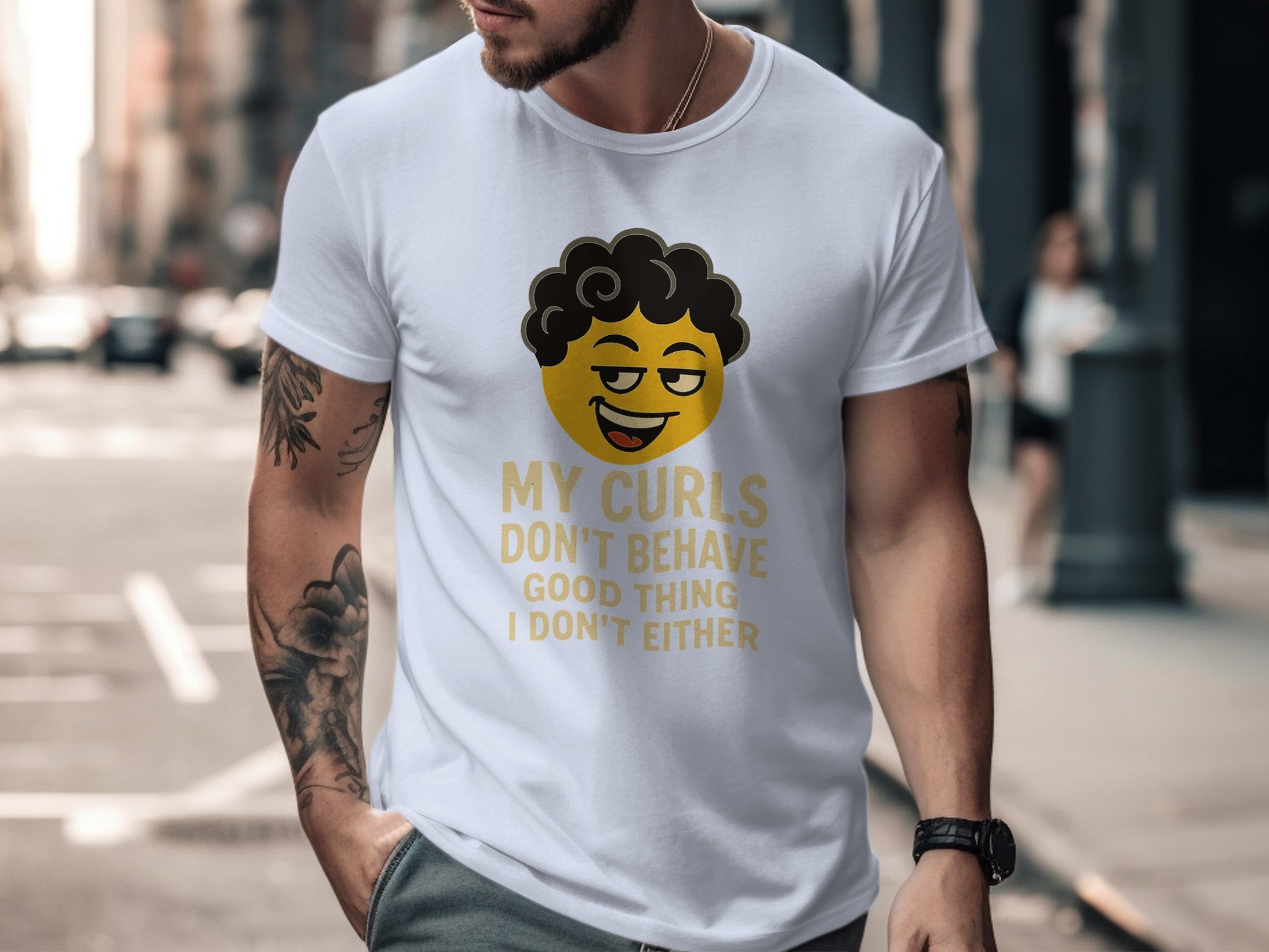 My Curls Don't Behave Funny Graphic T-Shirt Product