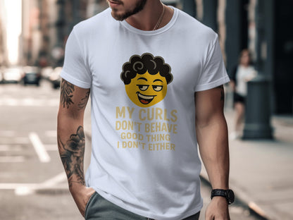 My Curls Don't Behave Funny Graphic T-Shirt Product