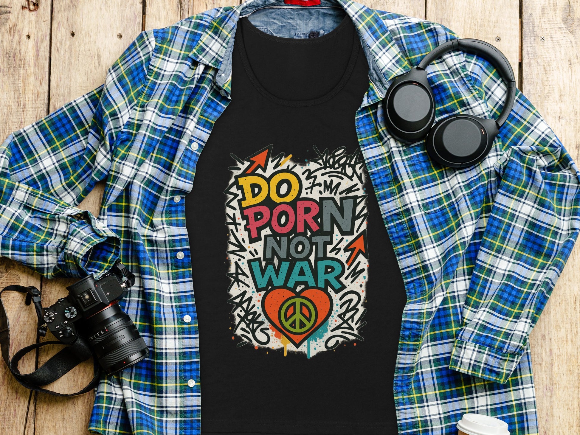 Do Porn Not War Graphic Design Shirt product type