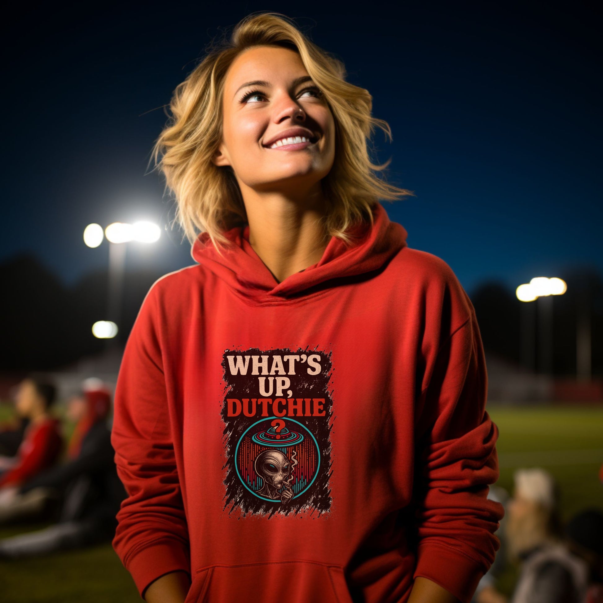 What's Up Dutchie Alien Head Design Hoodie product type
