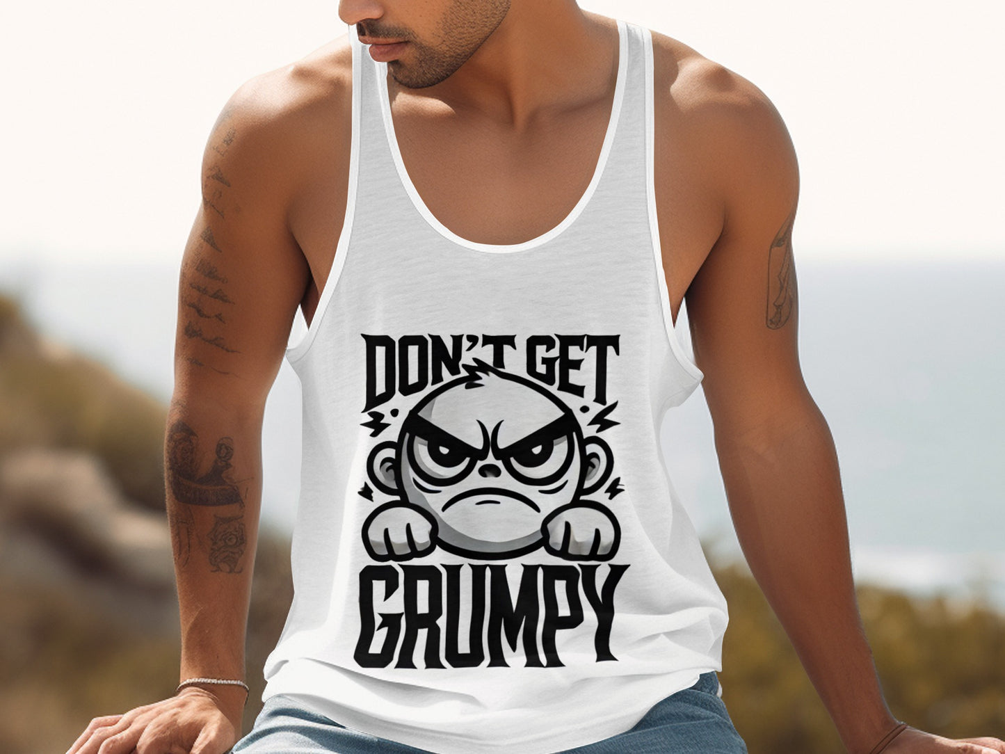 Don't Get Grumpy Tank Top Funny Graphic product