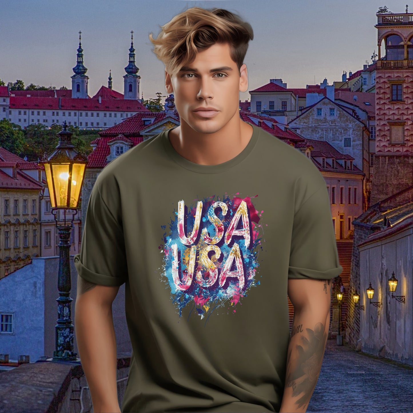 Vibrant Urban USA Graphic T-Shirt for Men product