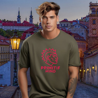 PRIMITIF MIND graphic tee with red logo design product type