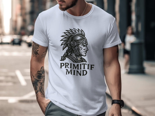 Primitif Mind Graphic T-shirt with Tribal Design product type