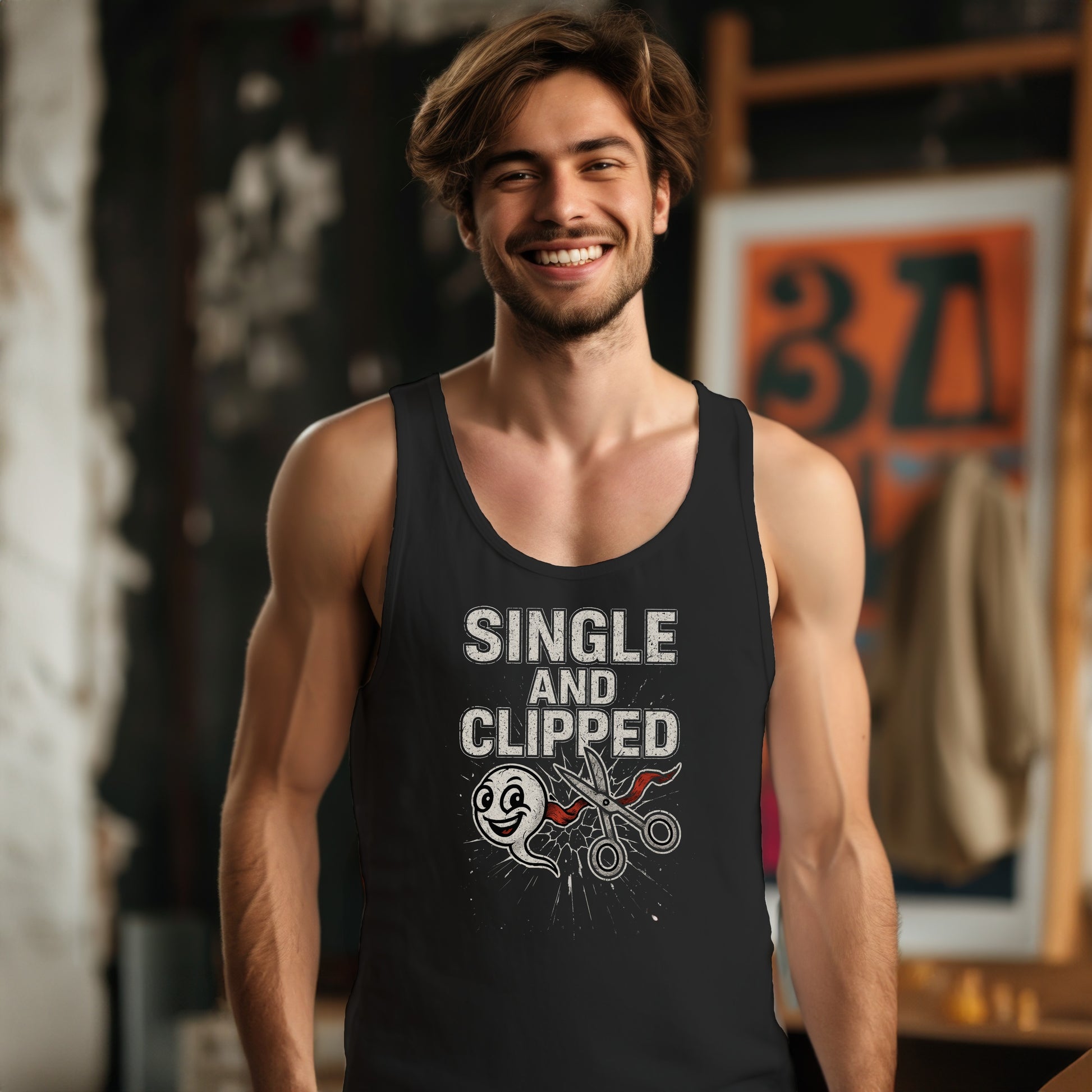Single and Clipped Graphic Tank Top product type