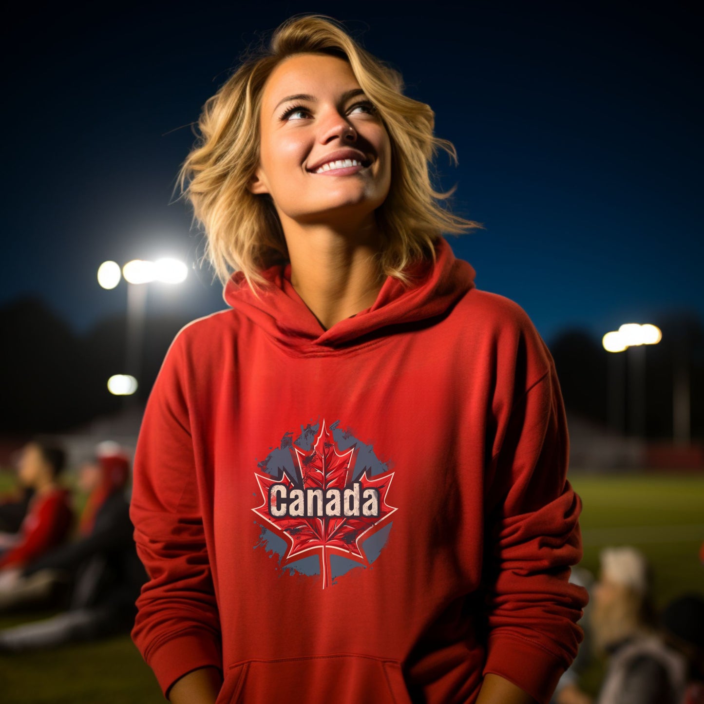 Canada Maple Leaf Design Red Hoodie product