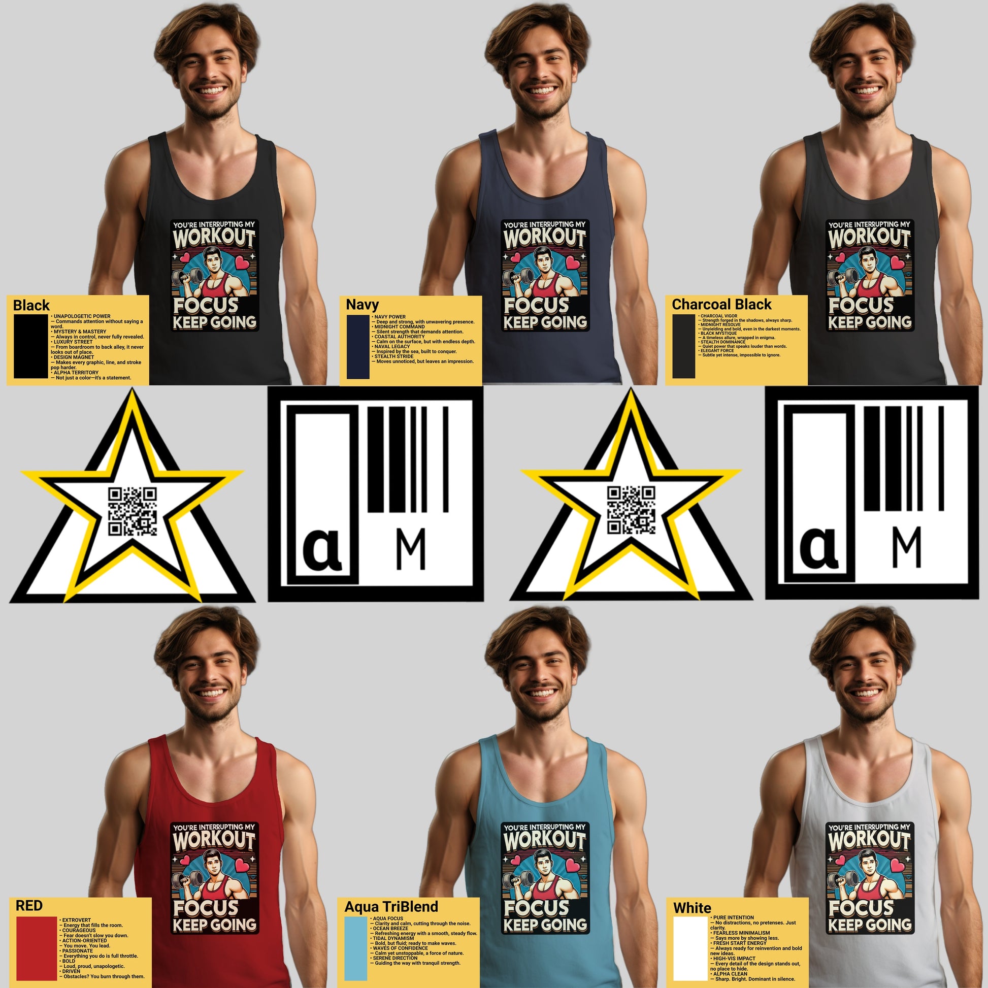 Workout Focus Keep Going Motivational Tank Top product