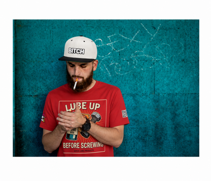 LUBE UP BEFORE SCREWING Graphic T-Shirt | Funny Mechanic Tee | Dirty Garage Humor Shirt | Vintage Automotive Tee