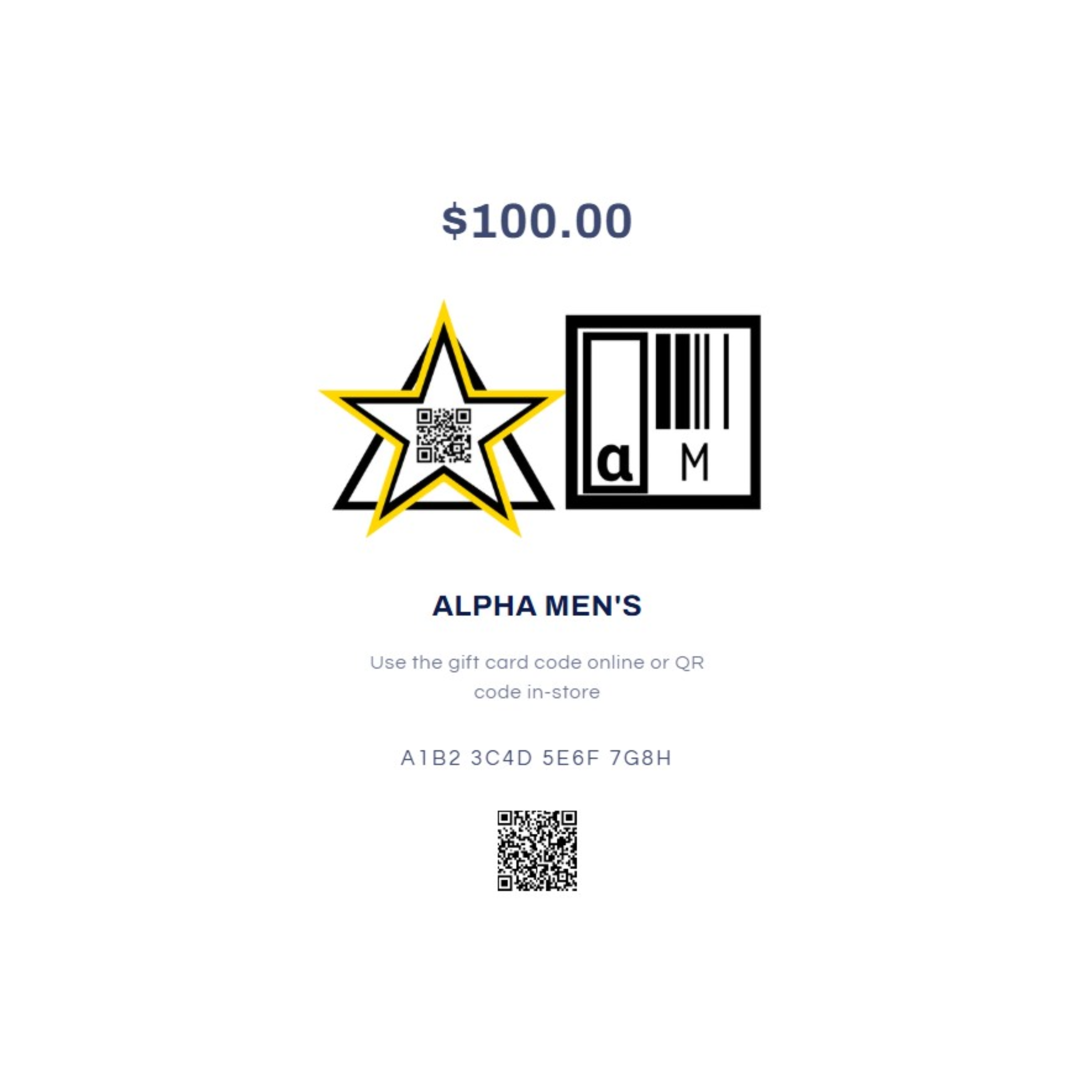 🎁 Gift Cards – ALPHA MEN'S