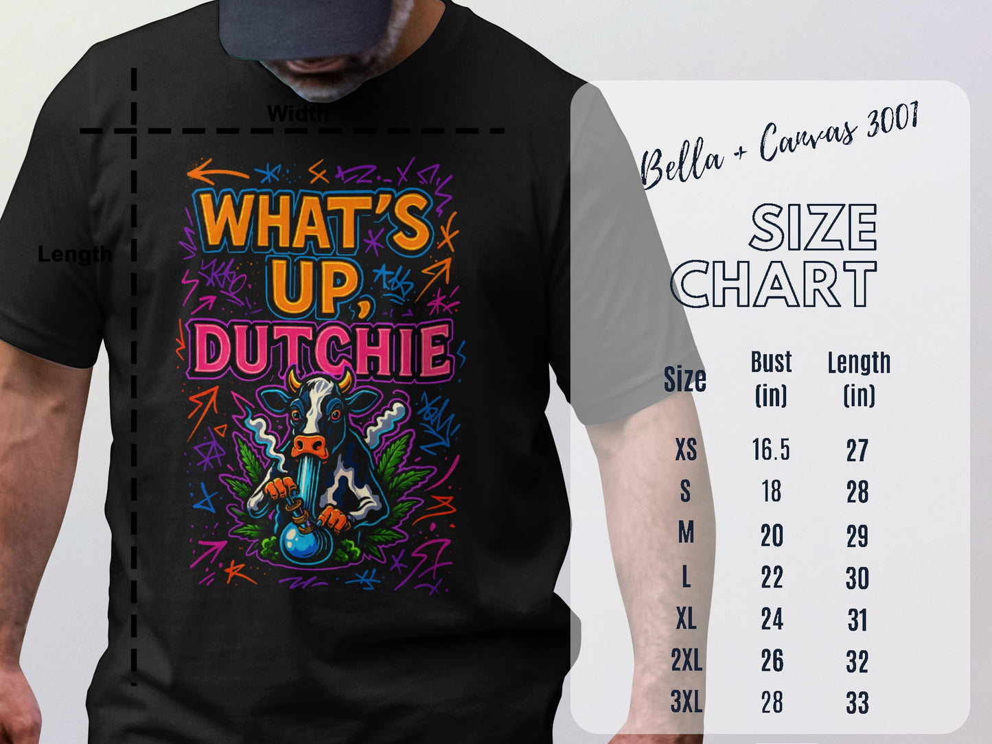 What's Up Dutchie Colorful Graphic T-Shirt product