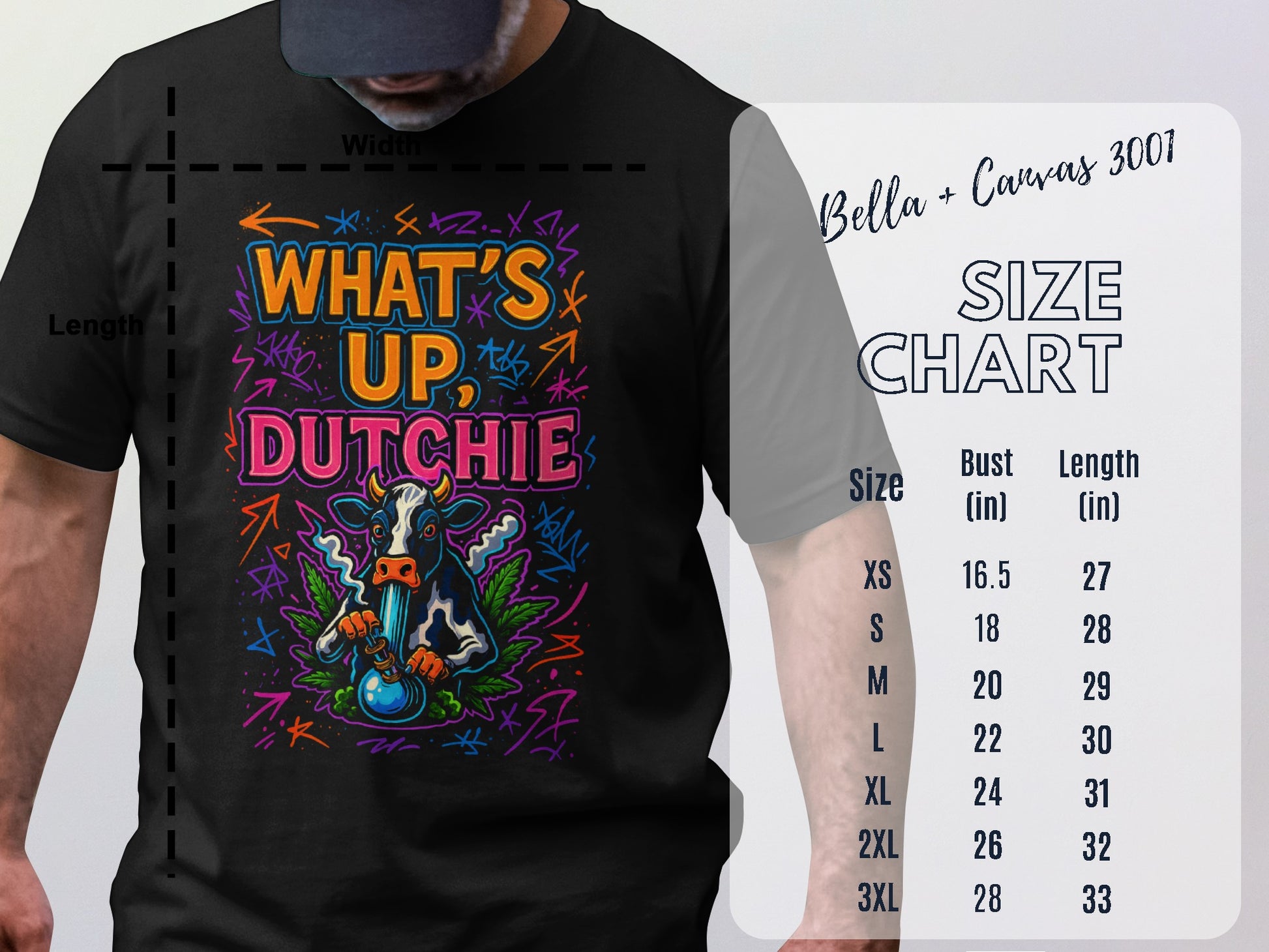 What's Up Dutchie Colorful Graphic T-Shirt product