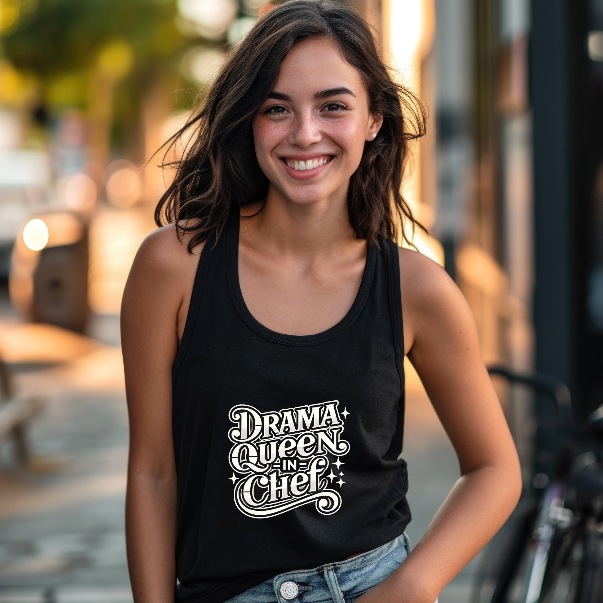 Drama Queen in Chef Custom Graphic Tank Top product type