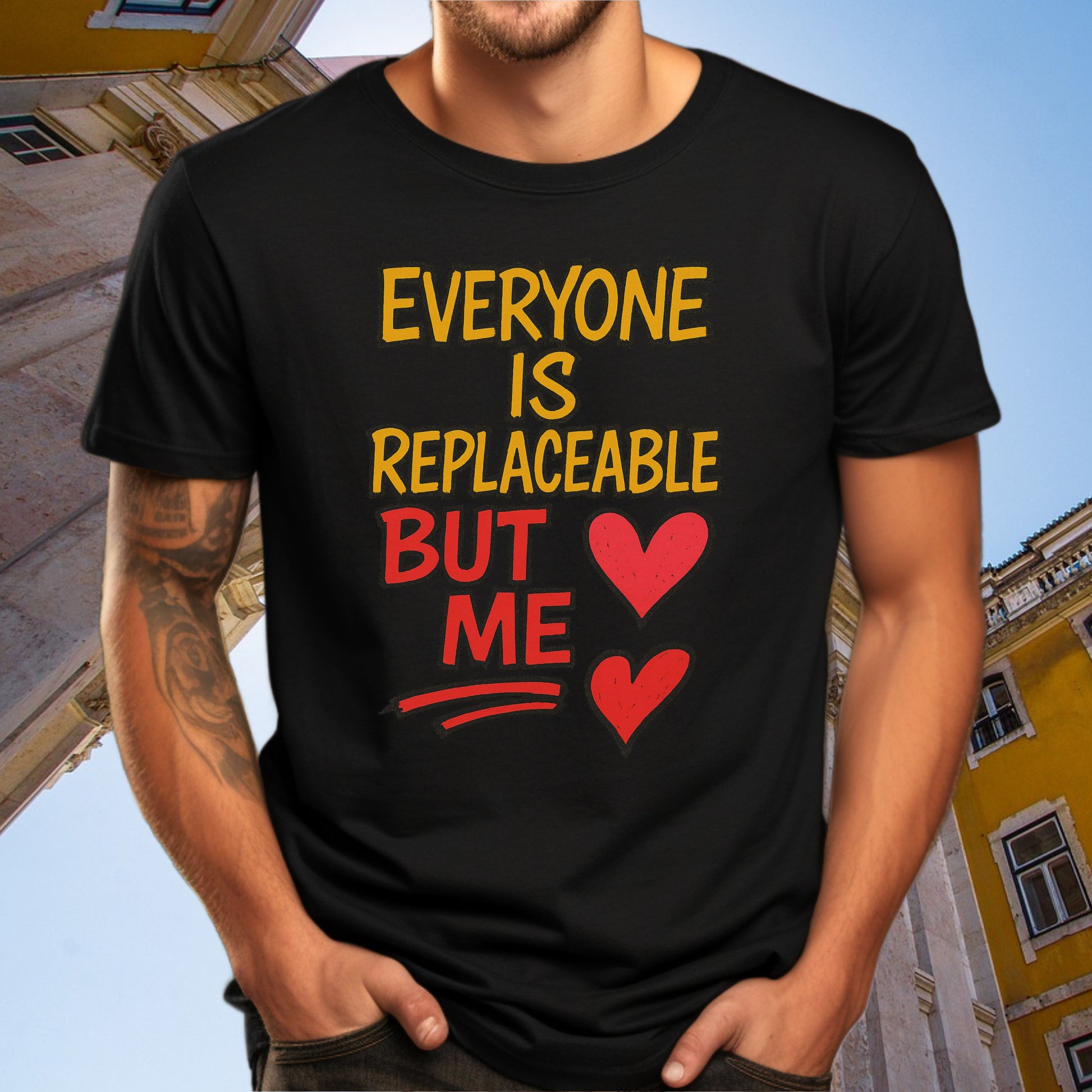 Everyone Is Replaceable But Me Hearts T-Shirt product
