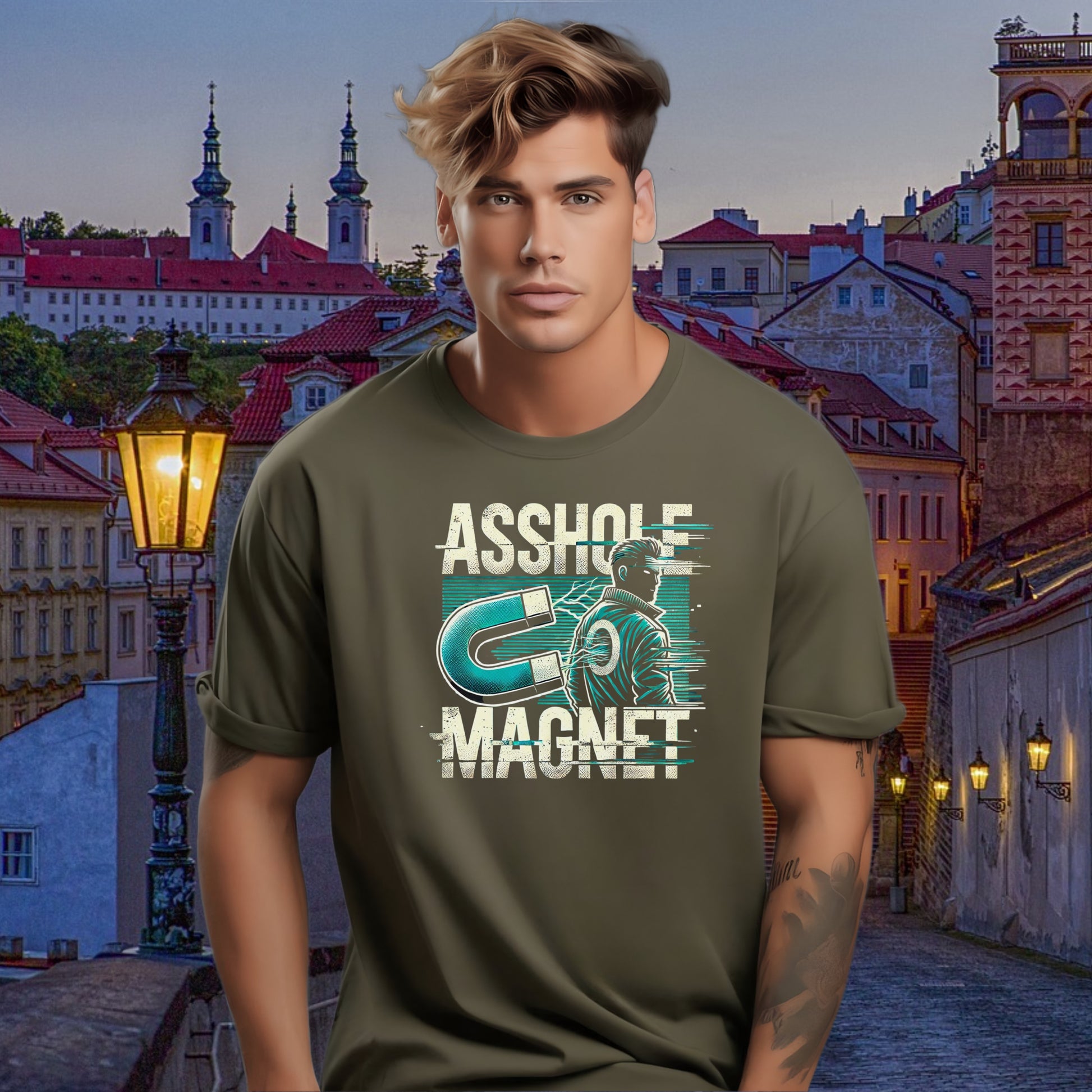 Asshole Magnet Graphic Humor T-Shirt product type
