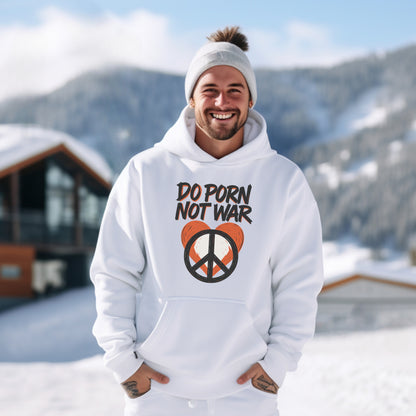 Do Porn Not War Peace Sign Graphic Hoodie product
