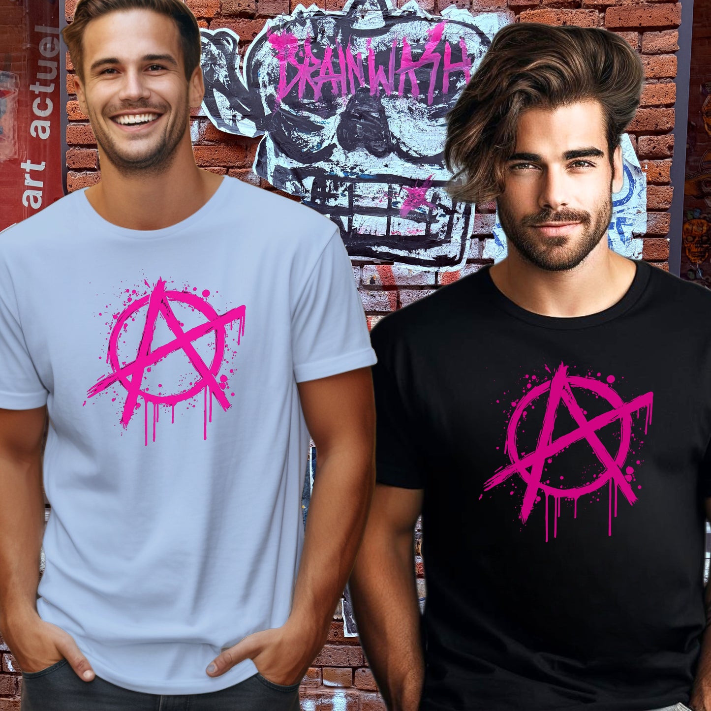 Vibrant Anarchy Symbol Printed Shirt for Urban Style