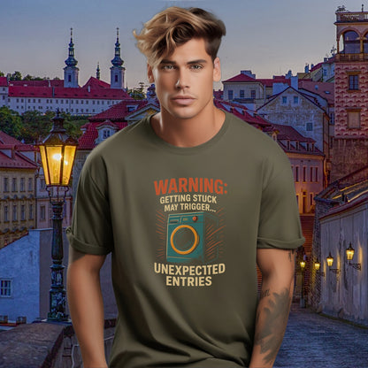 Warning Graphic Tee Getting Stuck May Trigger Product type