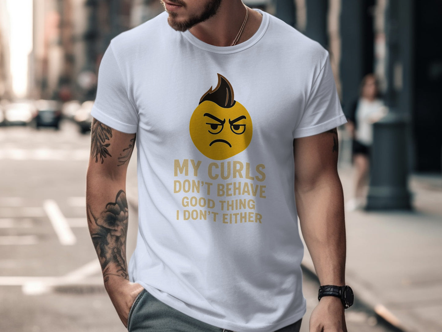 My Curls Don't Behave Funny Graphic T-shirt Product