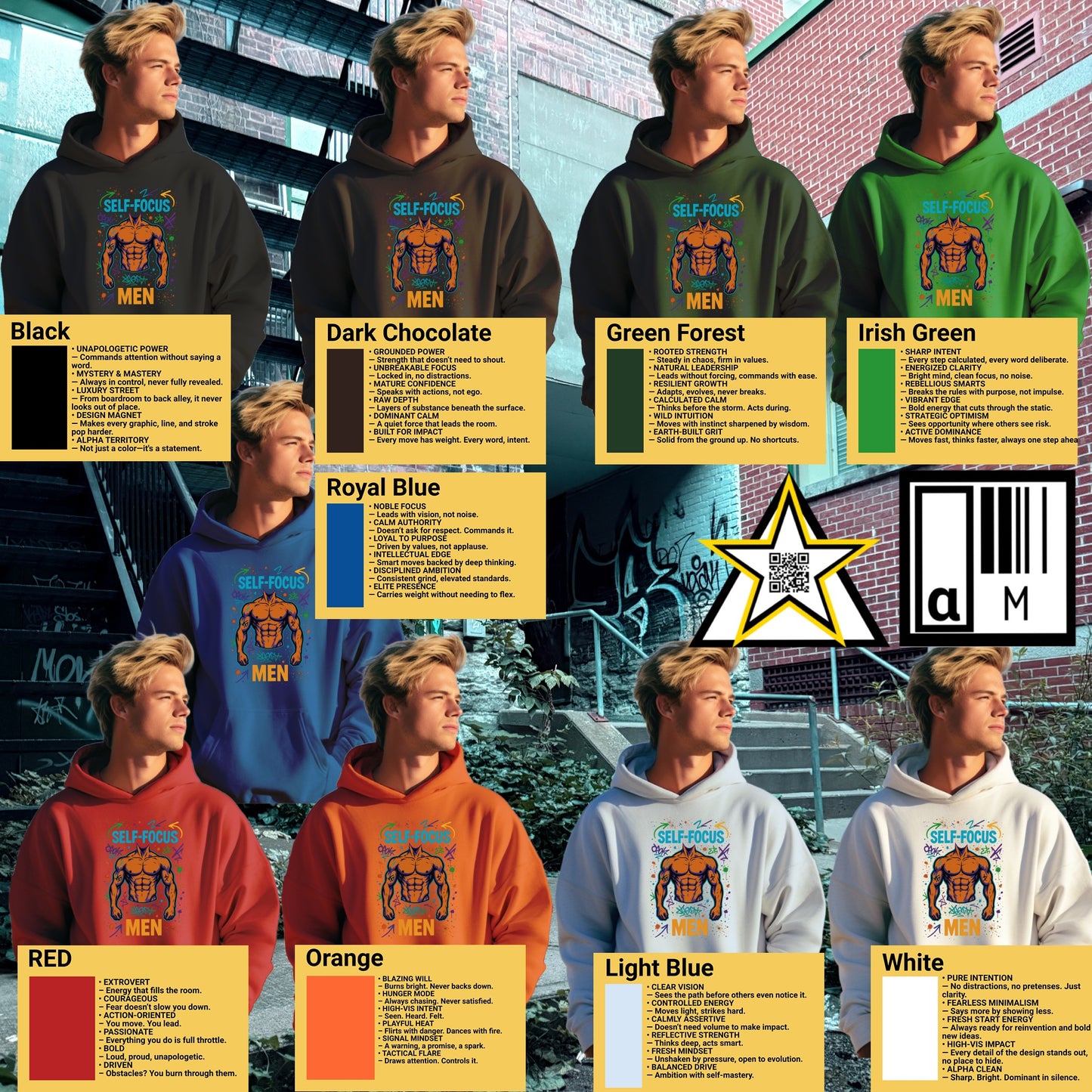 Self Focus Men Hooded Sweatshirt Apparel Product