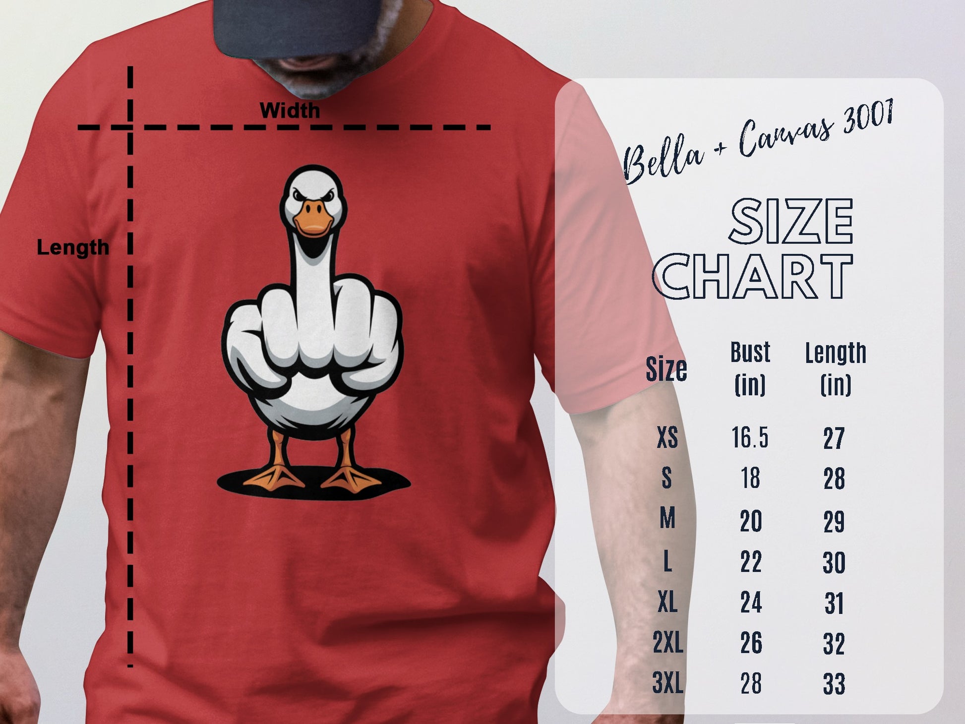 Goose Flipping Middle Finger Graphic Funny Shirt