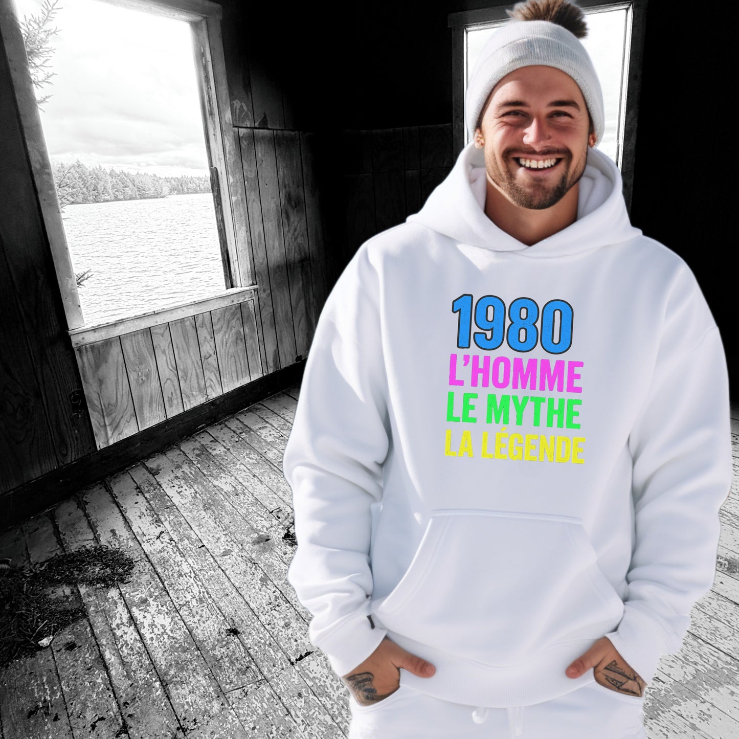 1980 L'homme Le Mythe La Legende Hooded Sweatshirt