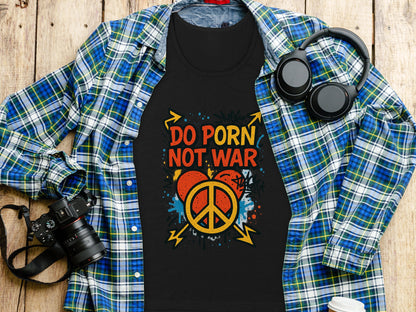 Do Porn Not War Peace Sign Graphic Tee product