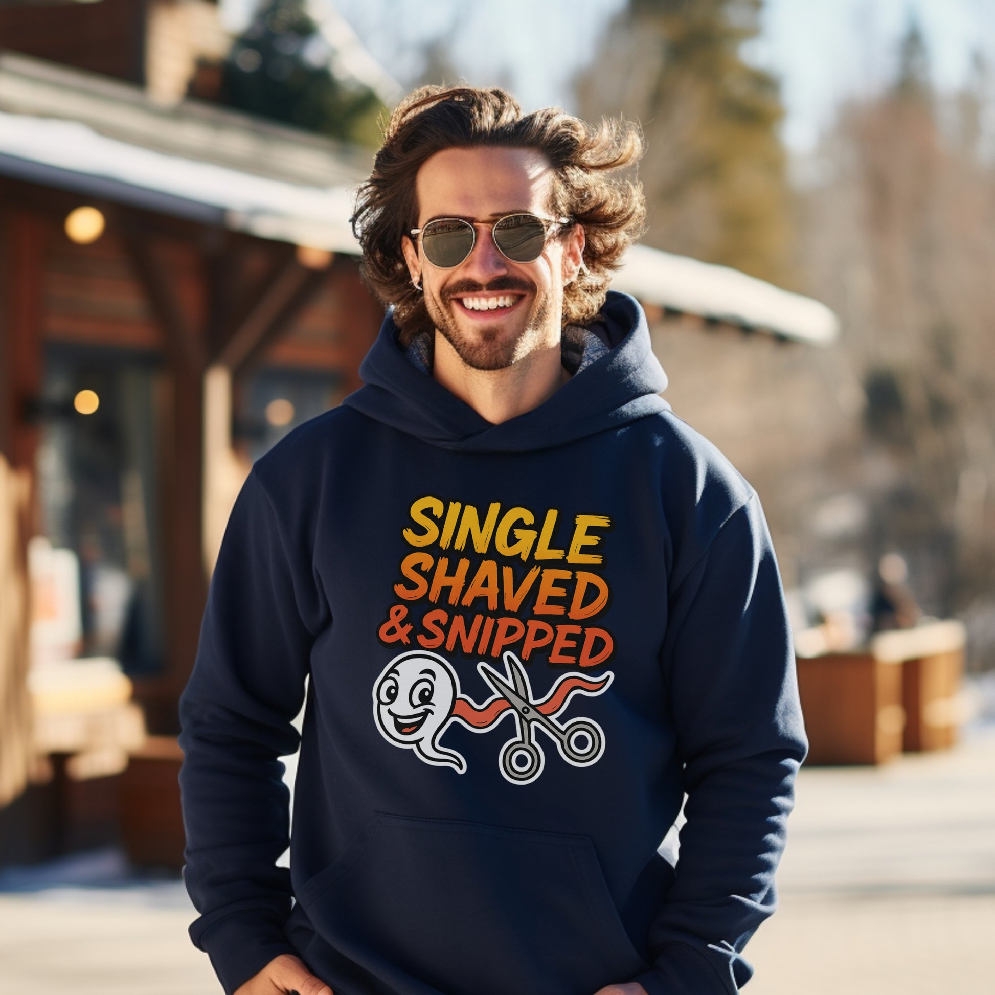 Single Shaved Snipped Fun Graphic Unisex Hoodie product