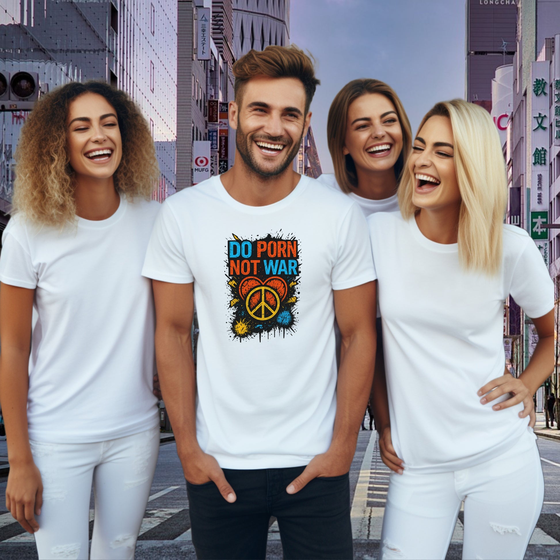 Do Porn Not War Peace Sign Graphic T-shirt product