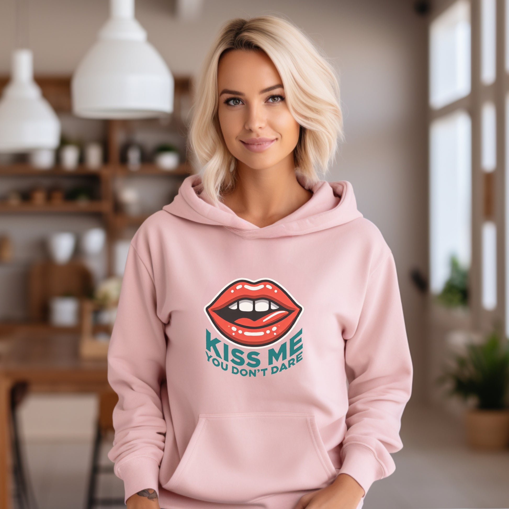 Kiss Me You Don't Dare Graphic Hoodie product