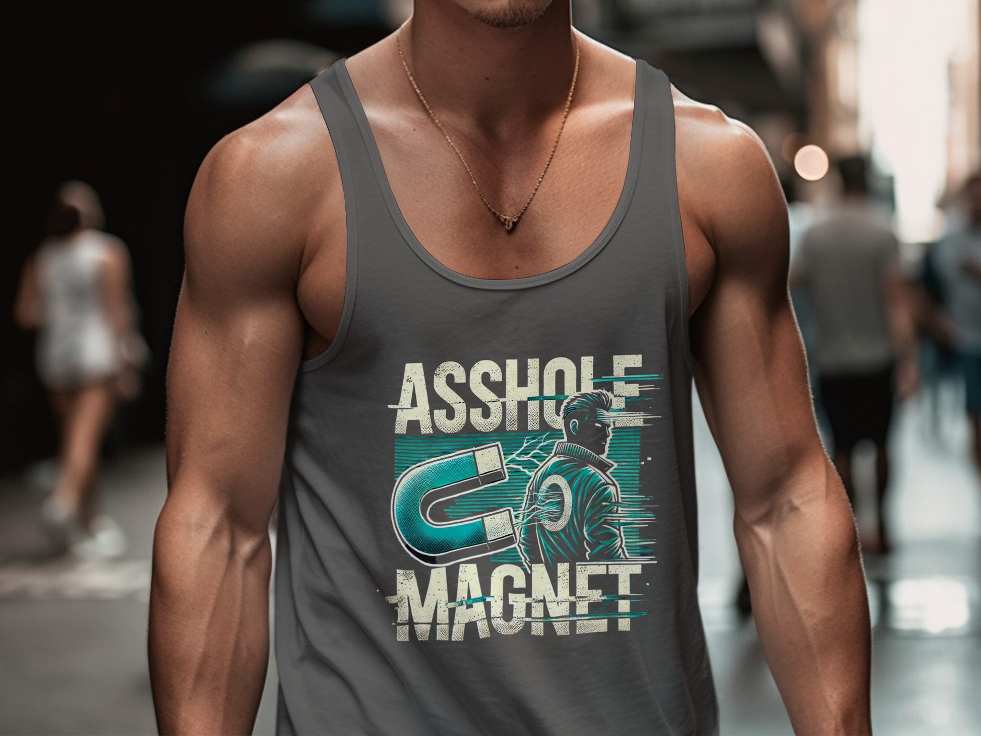 Asshole Magnet Graphic Tank Top Trendy Sleeveless product