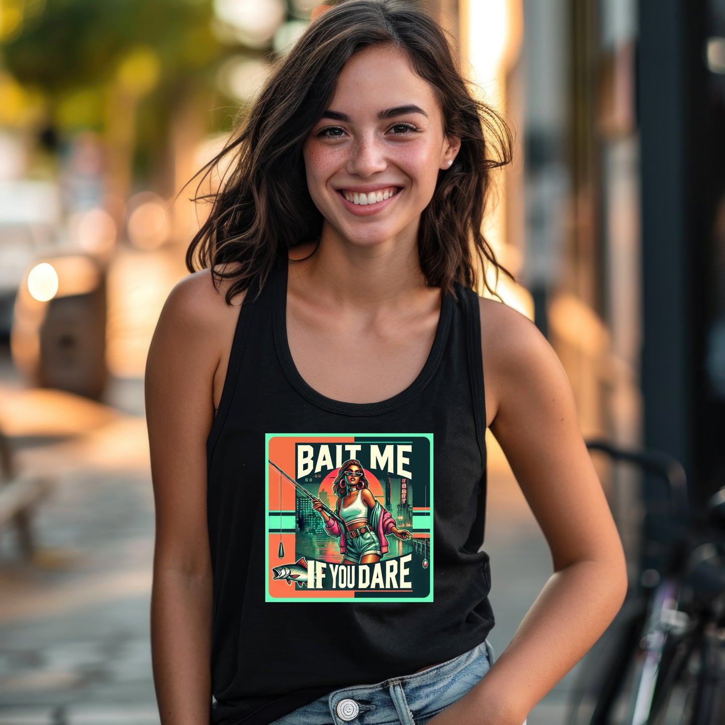 Bait Me If You Dare Funny Graphic Tank product