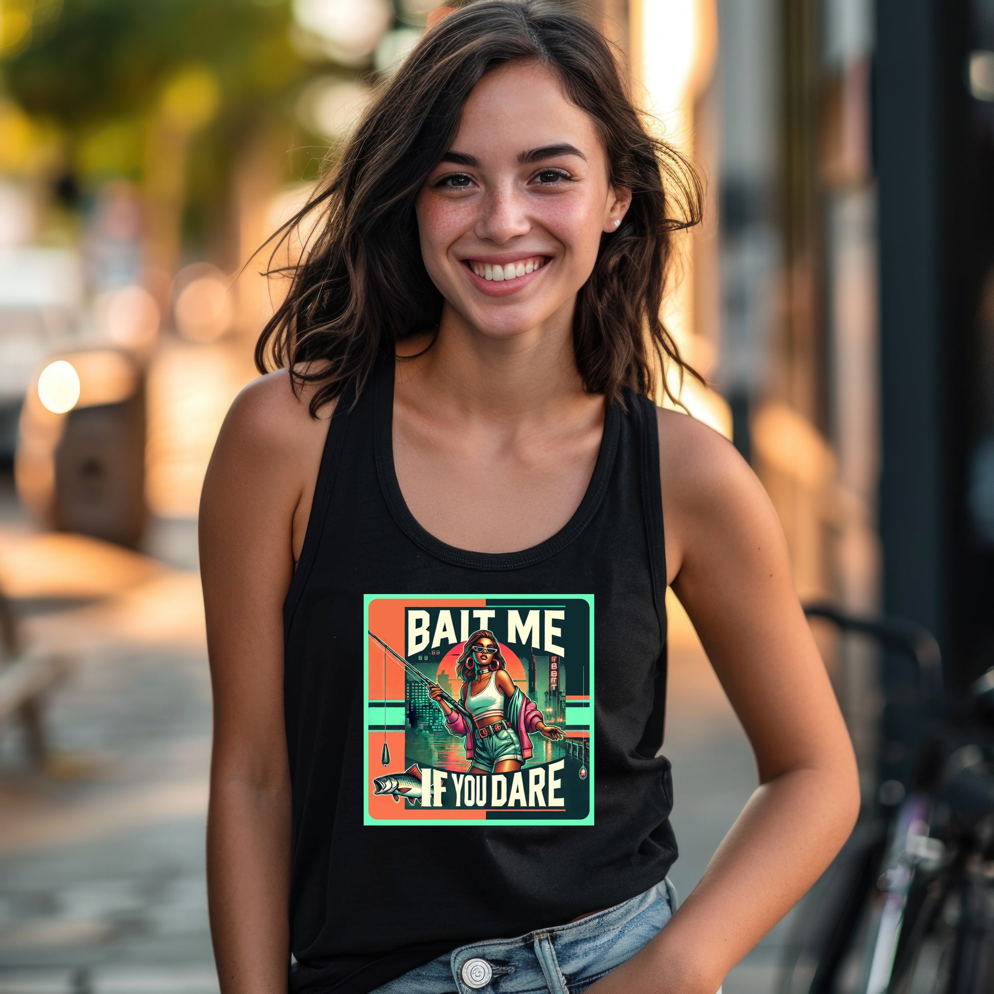 Bait Me If You Dare Funny Graphic Tank product