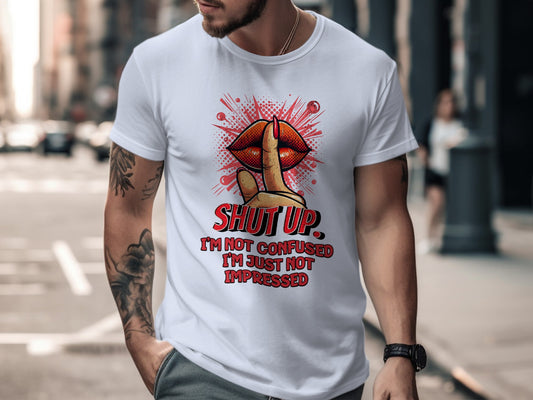 Shut Up I'm Not Confused Unimpressed T-shirt product