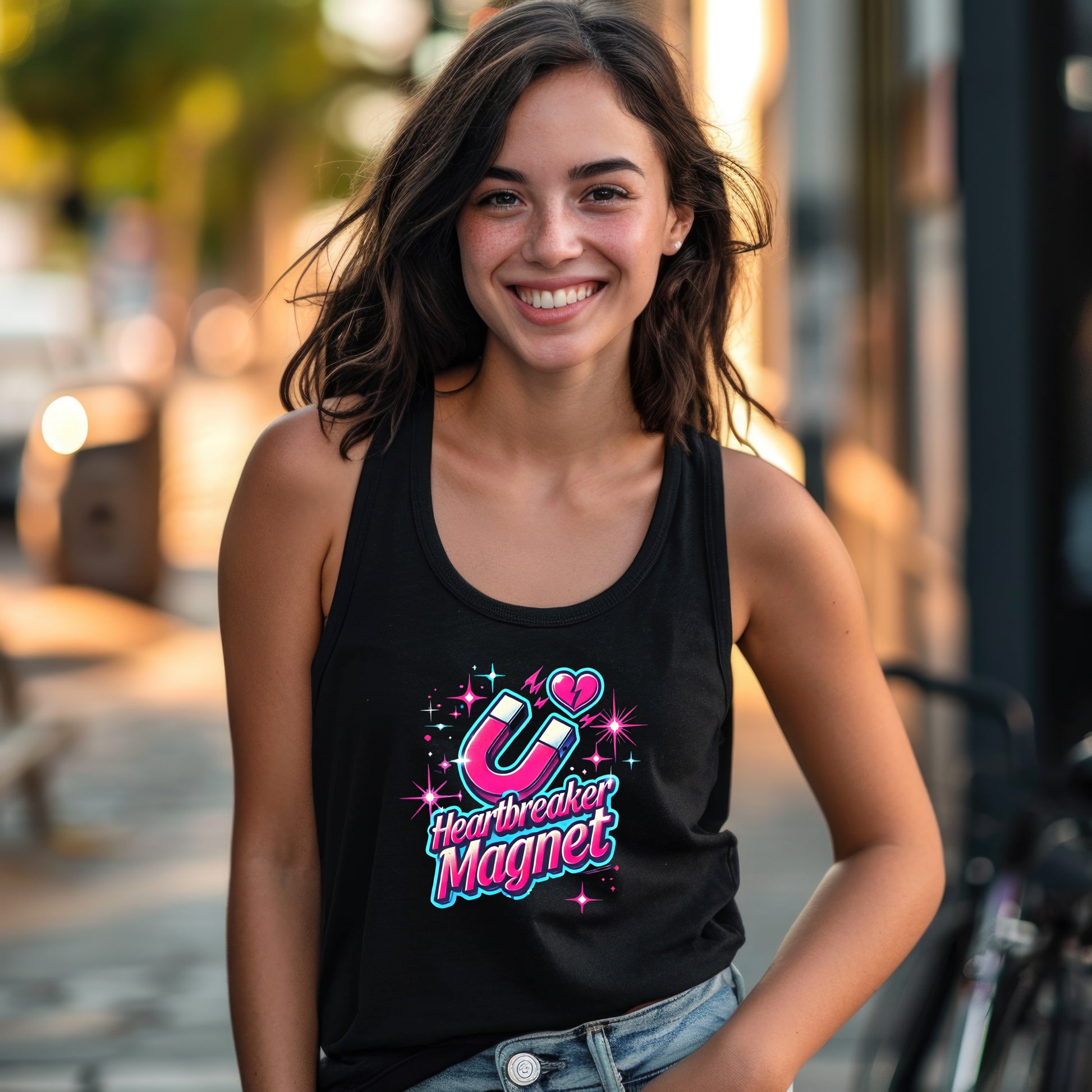 Heartbreaker Magnet Black Tank Top product type