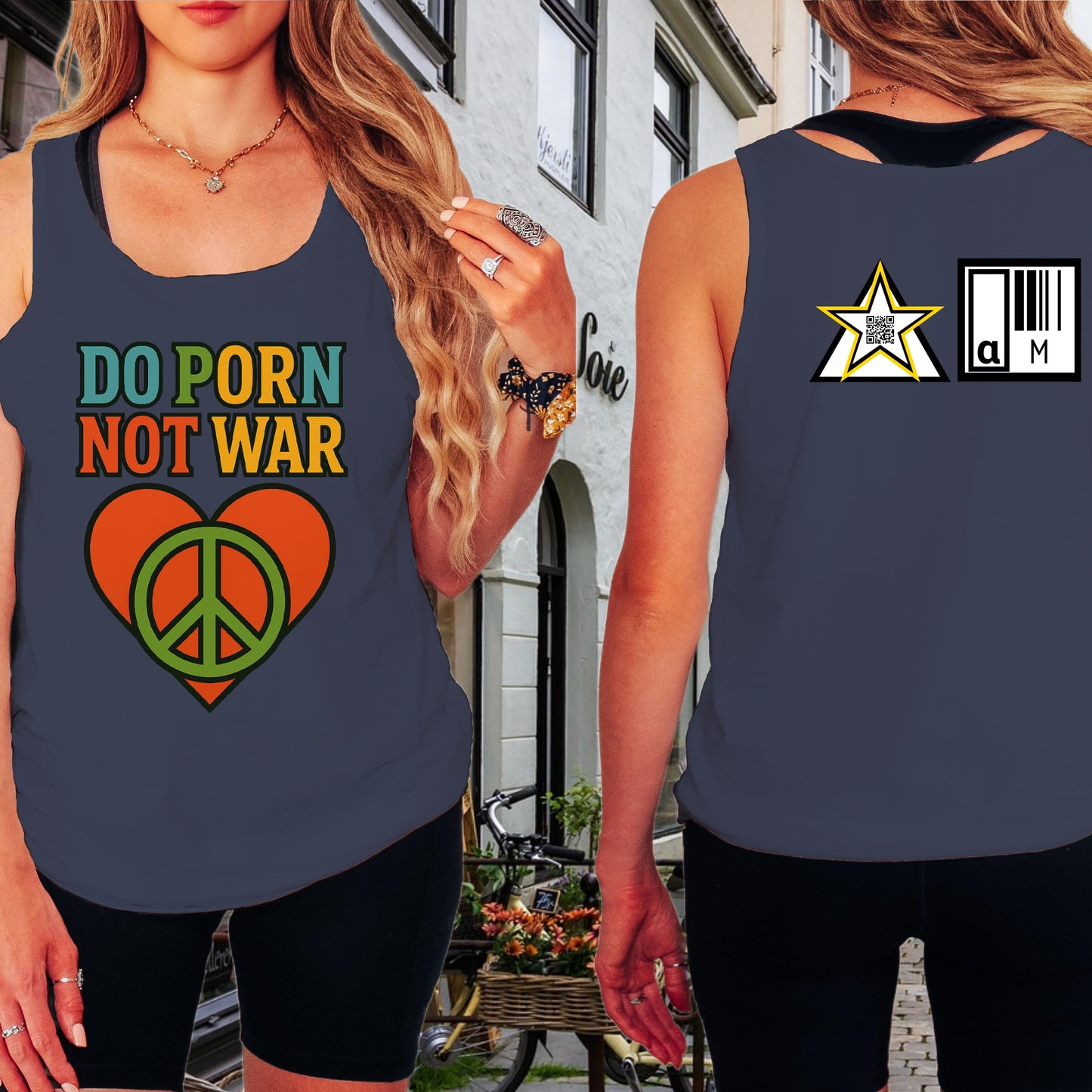 Do Porn Not War Peace Symbol Graphic Tank product
