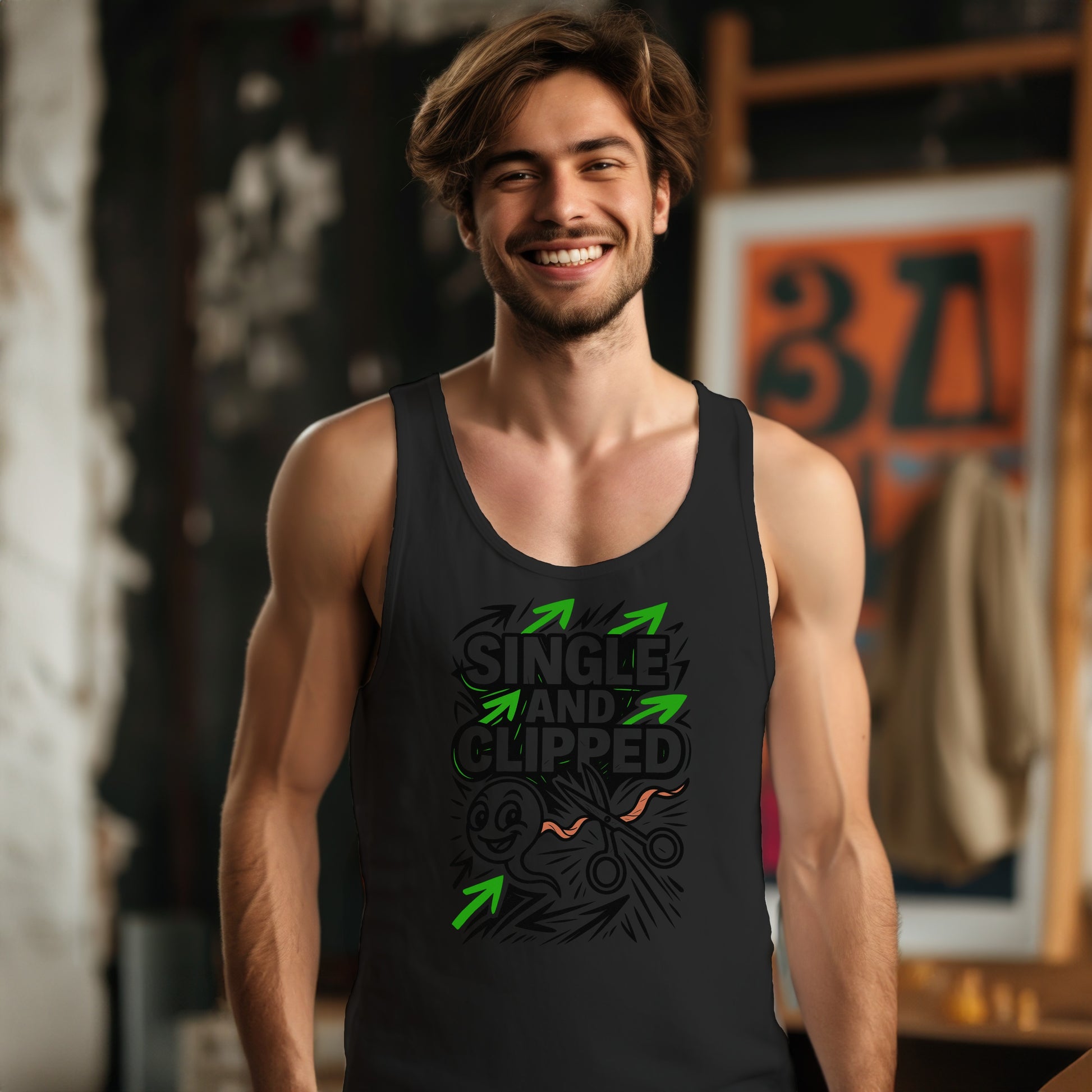 Single and Clipped Graphic Tank Top product type