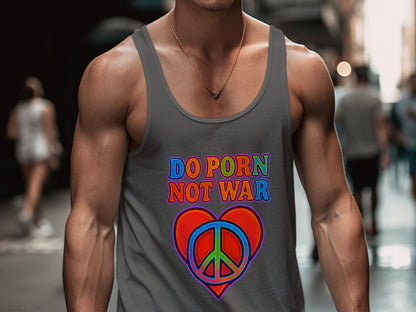 Do Porn Not War Heart Peace Sign Tank Top product