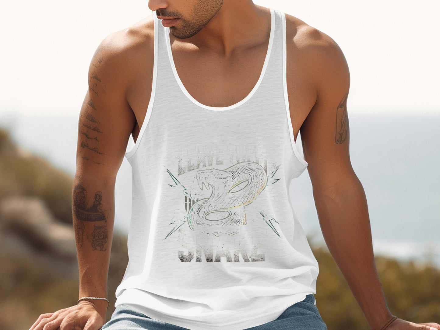 Snake Print Athletic Inspired Tank Top product type