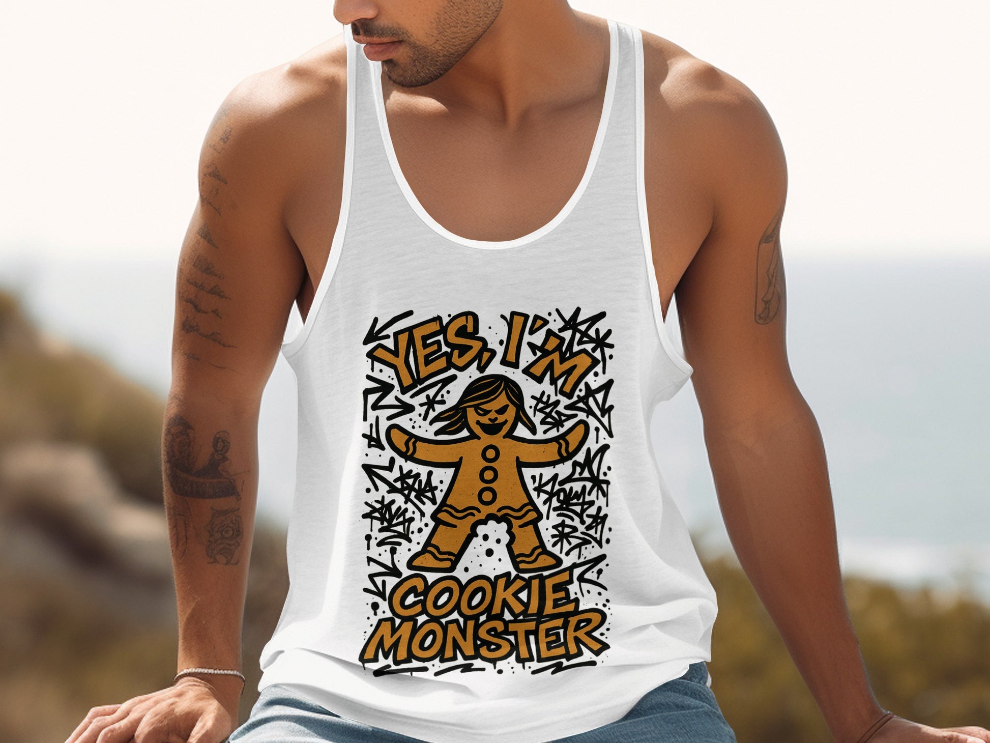 Yes I'm a Cookie Monster Funny Tank Top product