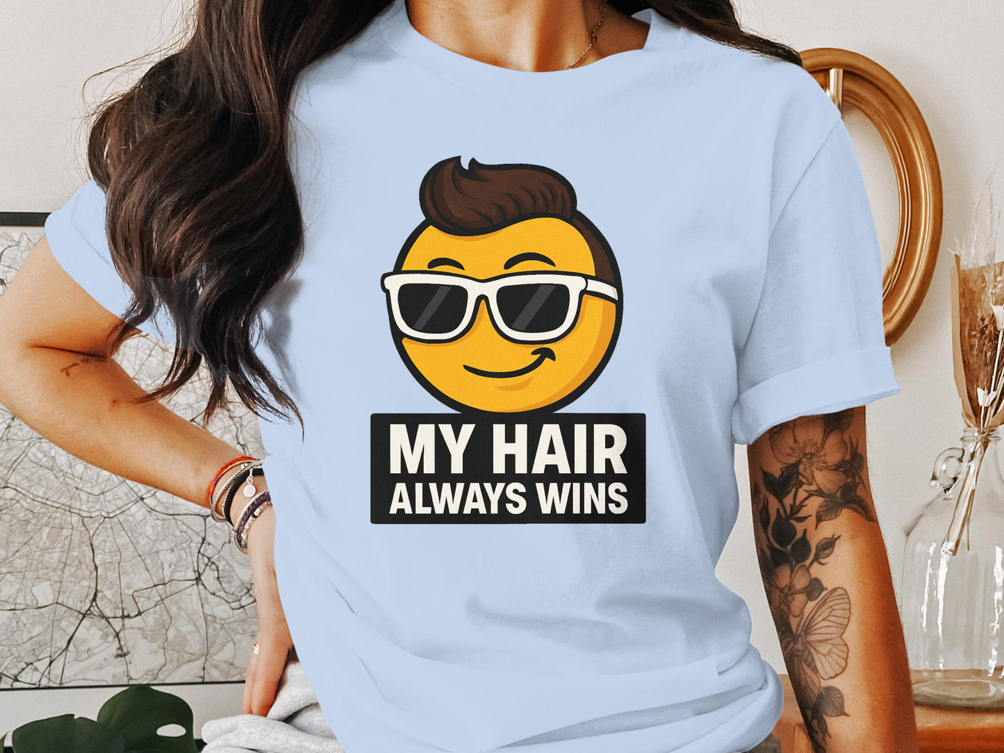 My Hair Always Wins Graphic T-Shirt product type