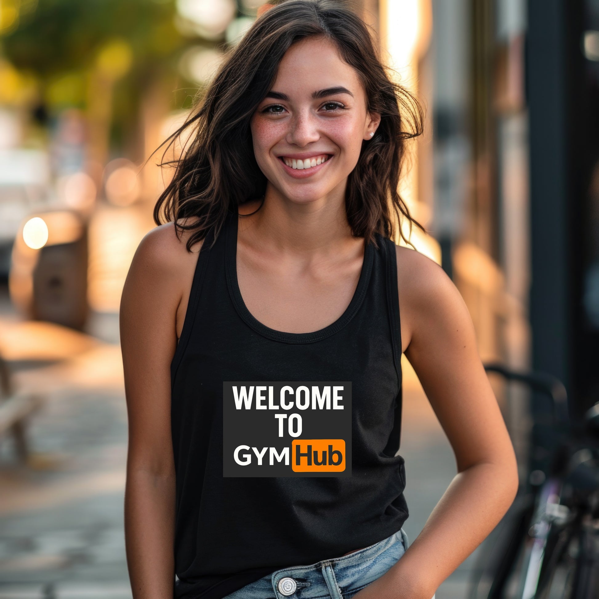 Welcome to Gym Hub Black Tank Top product