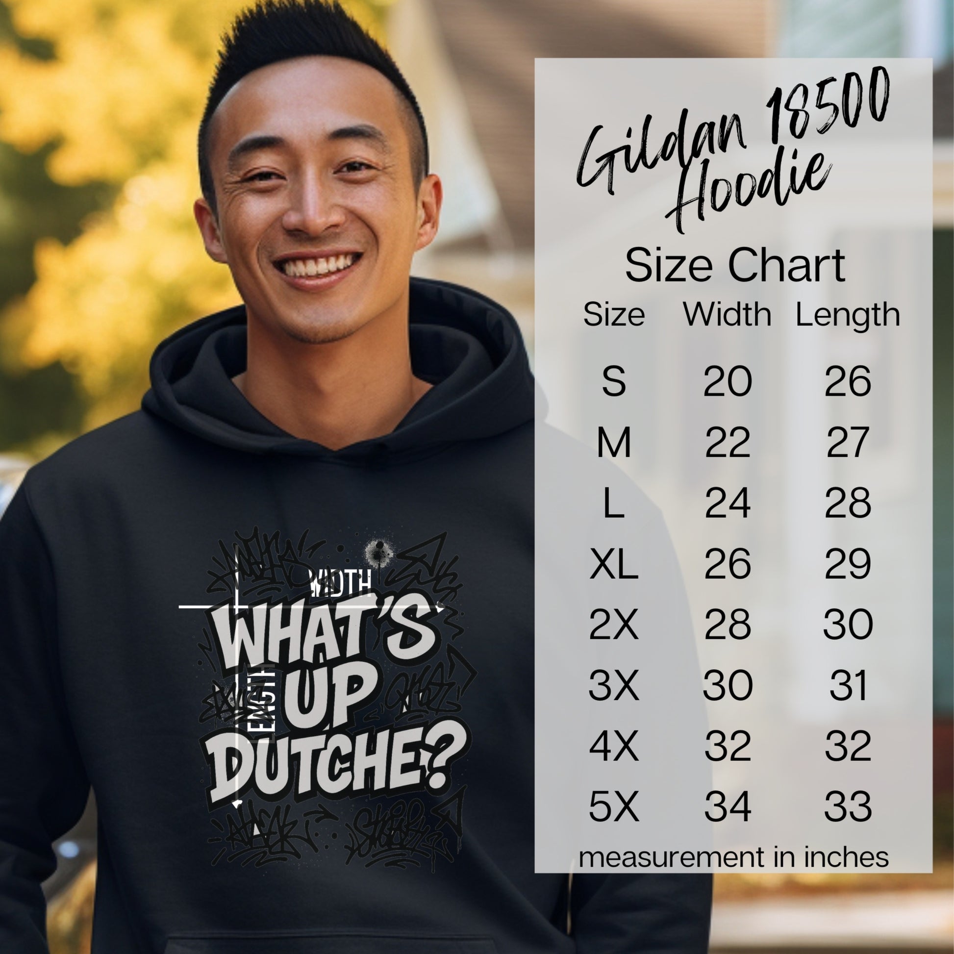 What's Up Dutche Gildan 18500 Hoodie product type