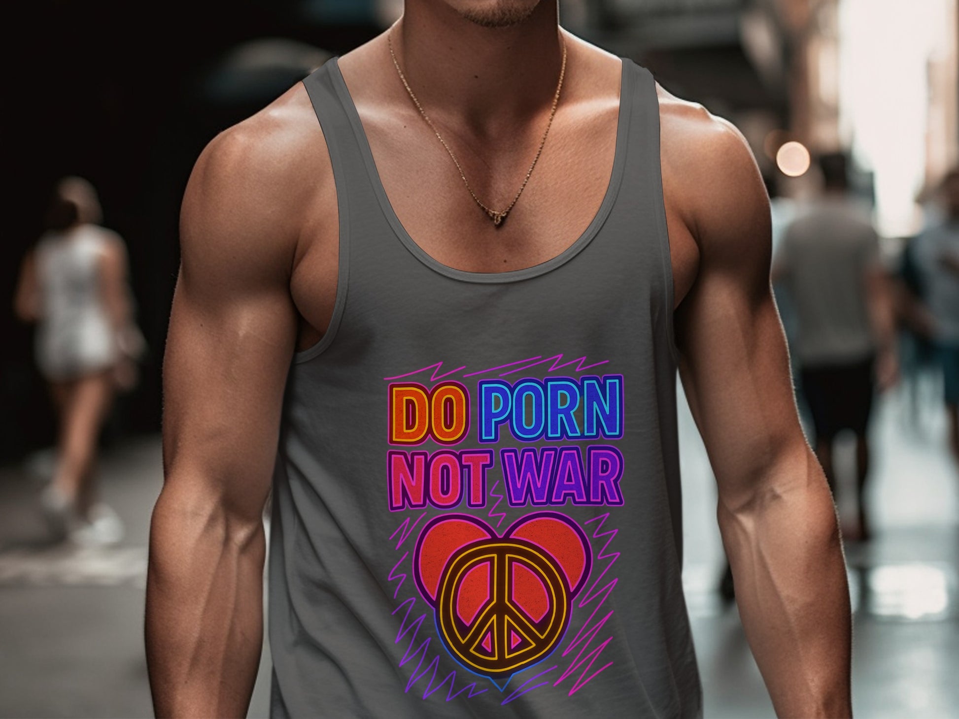 Do Porn Not War Graphic Tank Top product