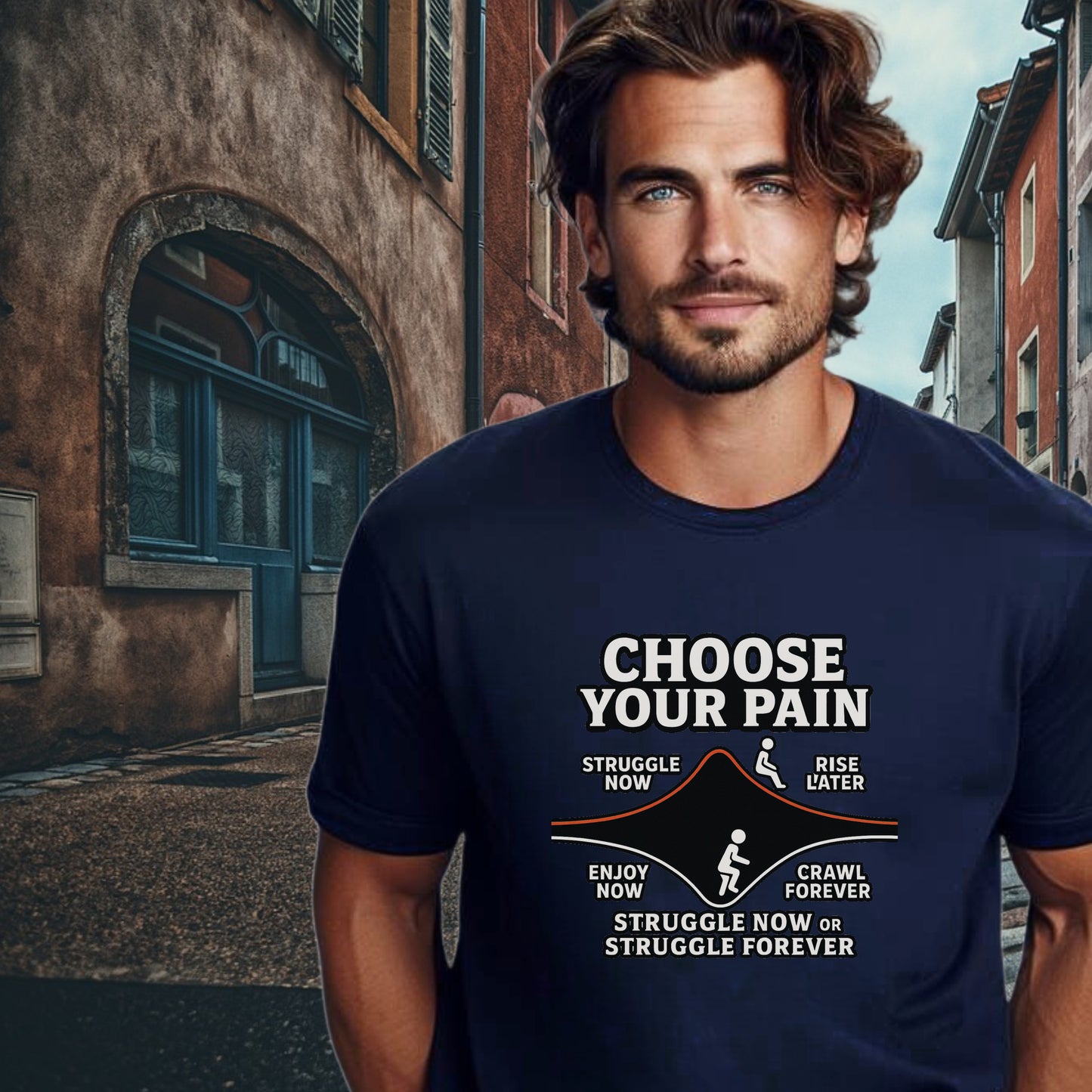 Choose Your Pain Enjoy Now Struggle Now T-Shirt