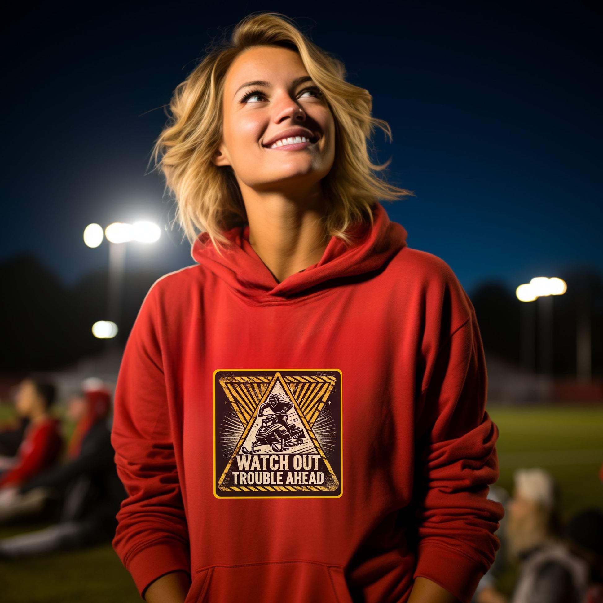 Watch Out Trouble Ahead Red Hoodie product