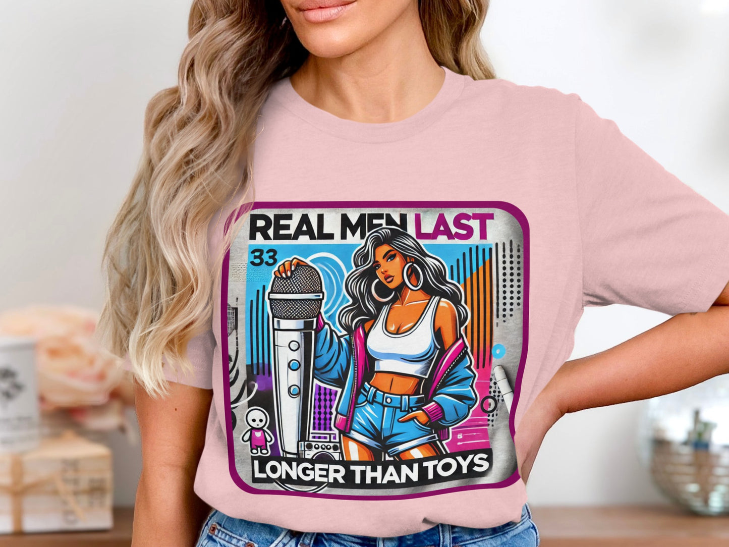 Real Men Last Longer Than Toys Graphic Tee product