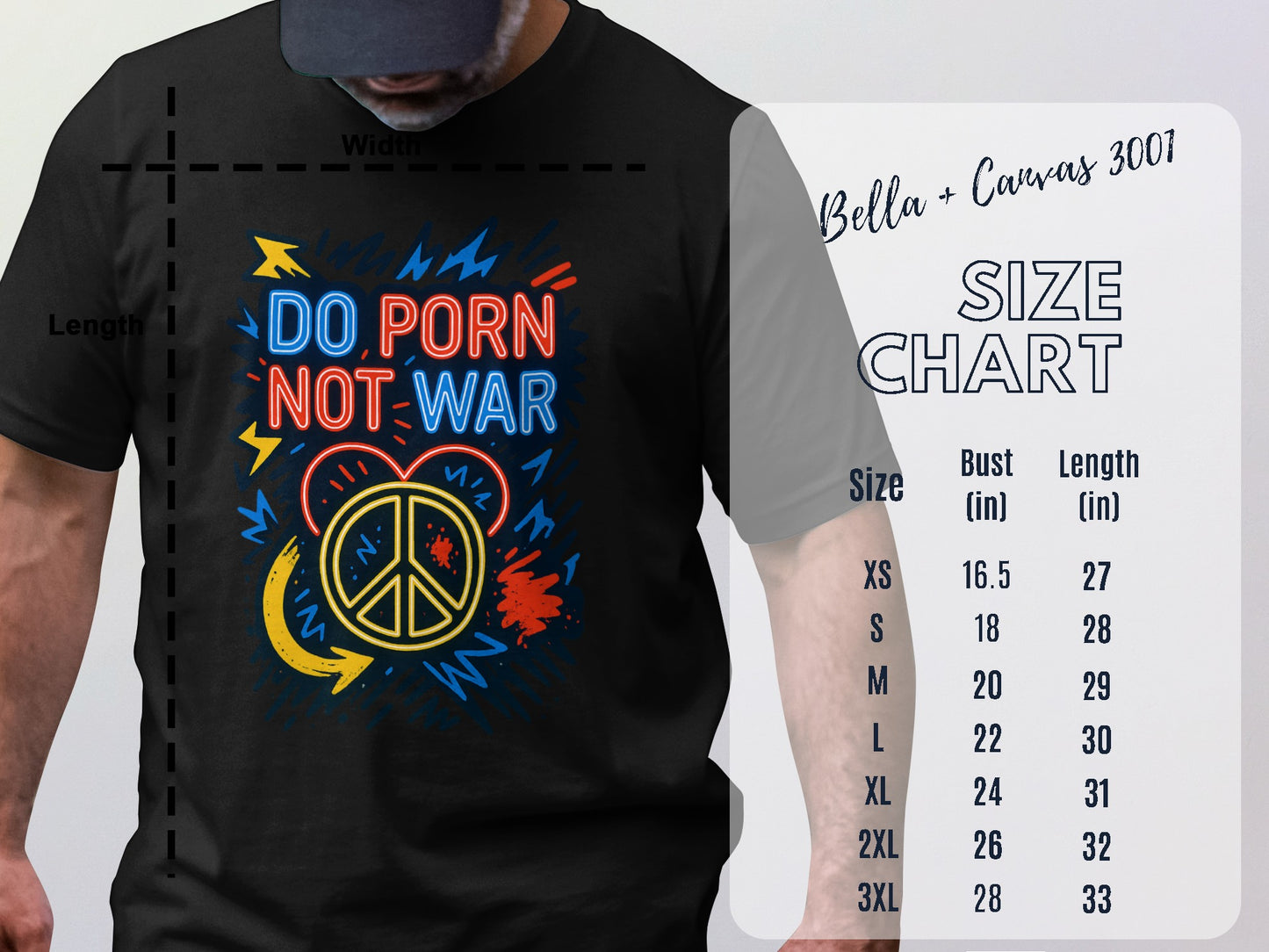 Do Porn Not War Graphic Tee Product