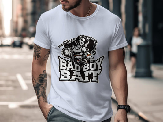 Bad Boy Bait White Graphic T Shirt product