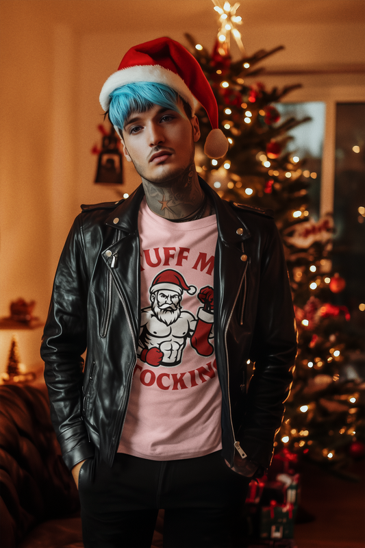 Stuff My Stocking – Unisex Bold Holiday Gym Streetwear Tee
