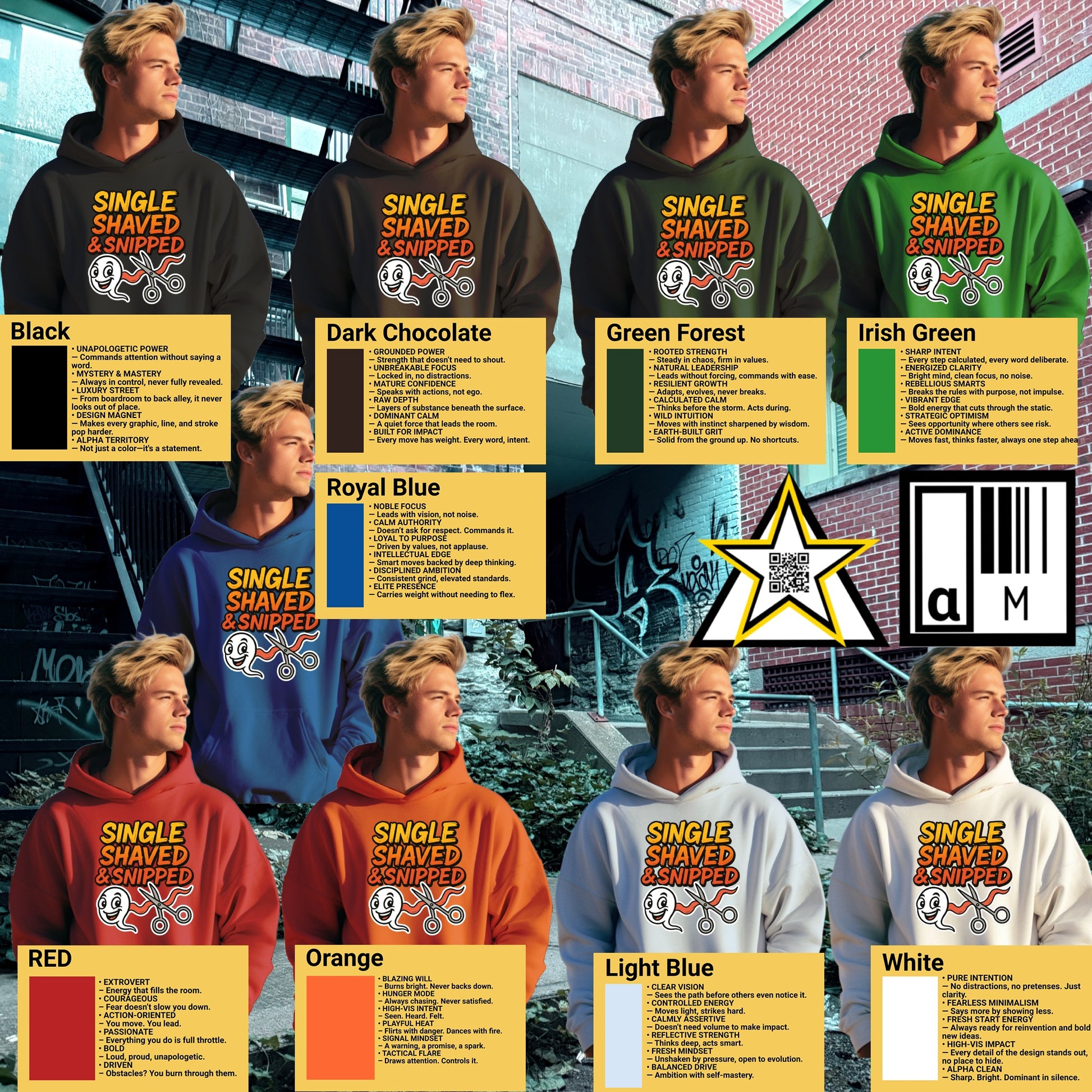 Colorful Single Shaved Snipped Logo Hoodie product